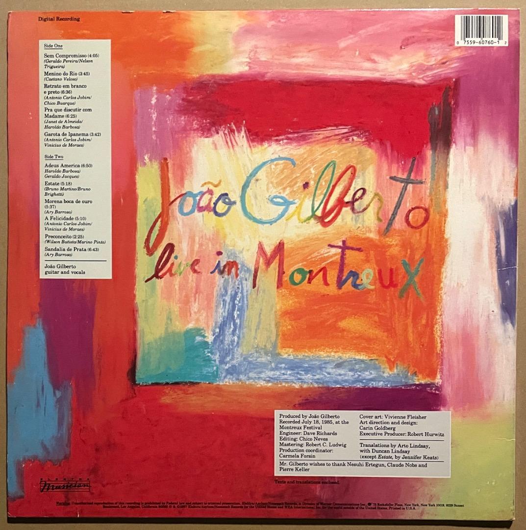 Joao Gilberto Live In Montreux アナログ盤 送料込