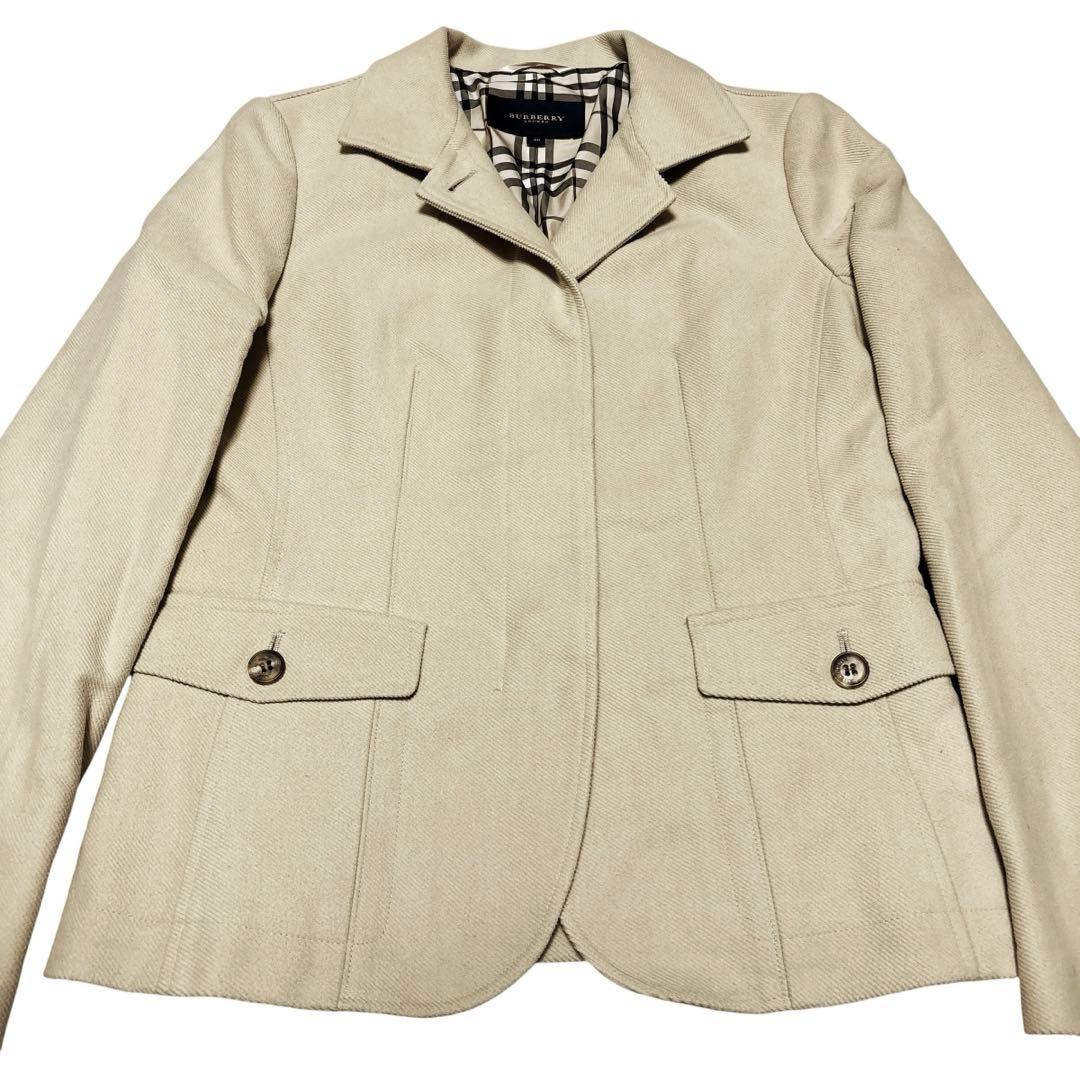 美品 BURBERRY バーバリー ノバチェック テーラードジャケット ベージュ