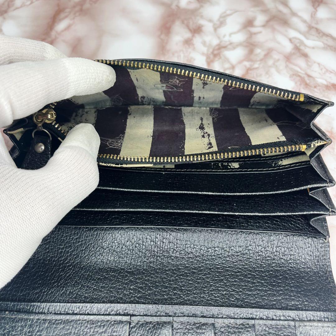 【美品】Vivienne Westwood ブラック二つ折り財布　長財布35
