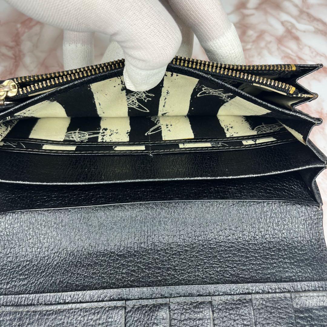 【美品】Vivienne Westwood ブラック二つ折り財布　長財布35