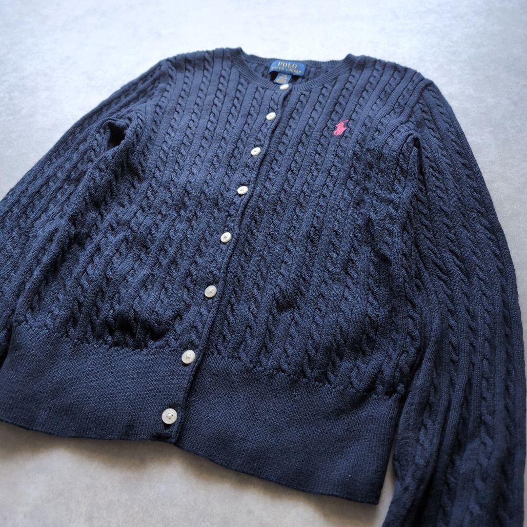 Polo Ralph Lauren ケーブルニットカーディガン ネイビー