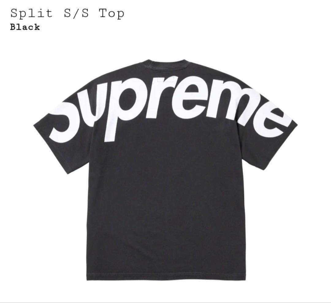 新品未使用 Supreme Split S/S Top BLACK 黒 XL