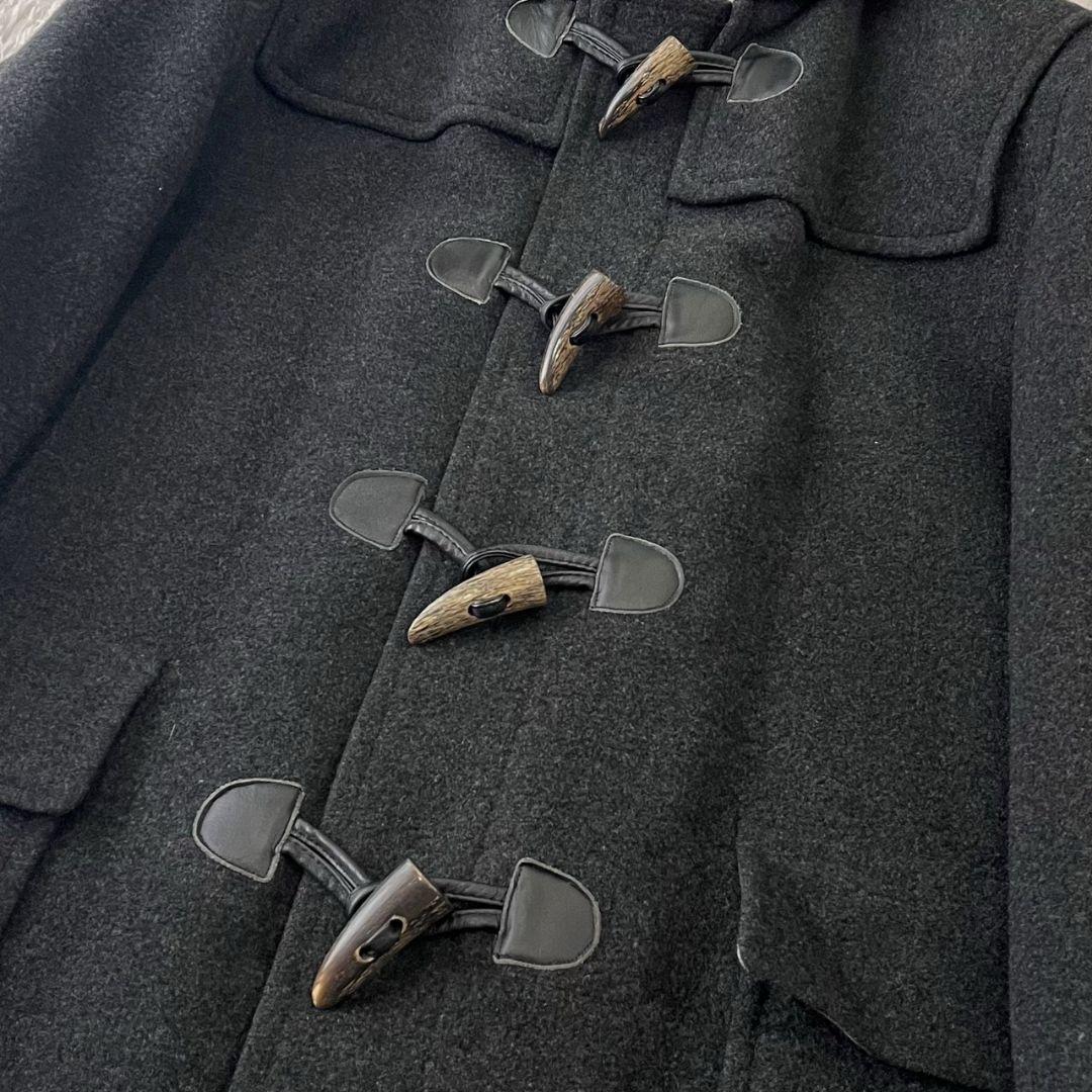 バーバリーズ ダッフルコート カシミヤ ノバチェック 日本製 ブラック 2XL