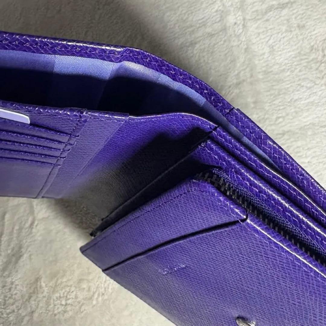 新品未使用　Paul Smith 財布 二つ折り レザー　パープル