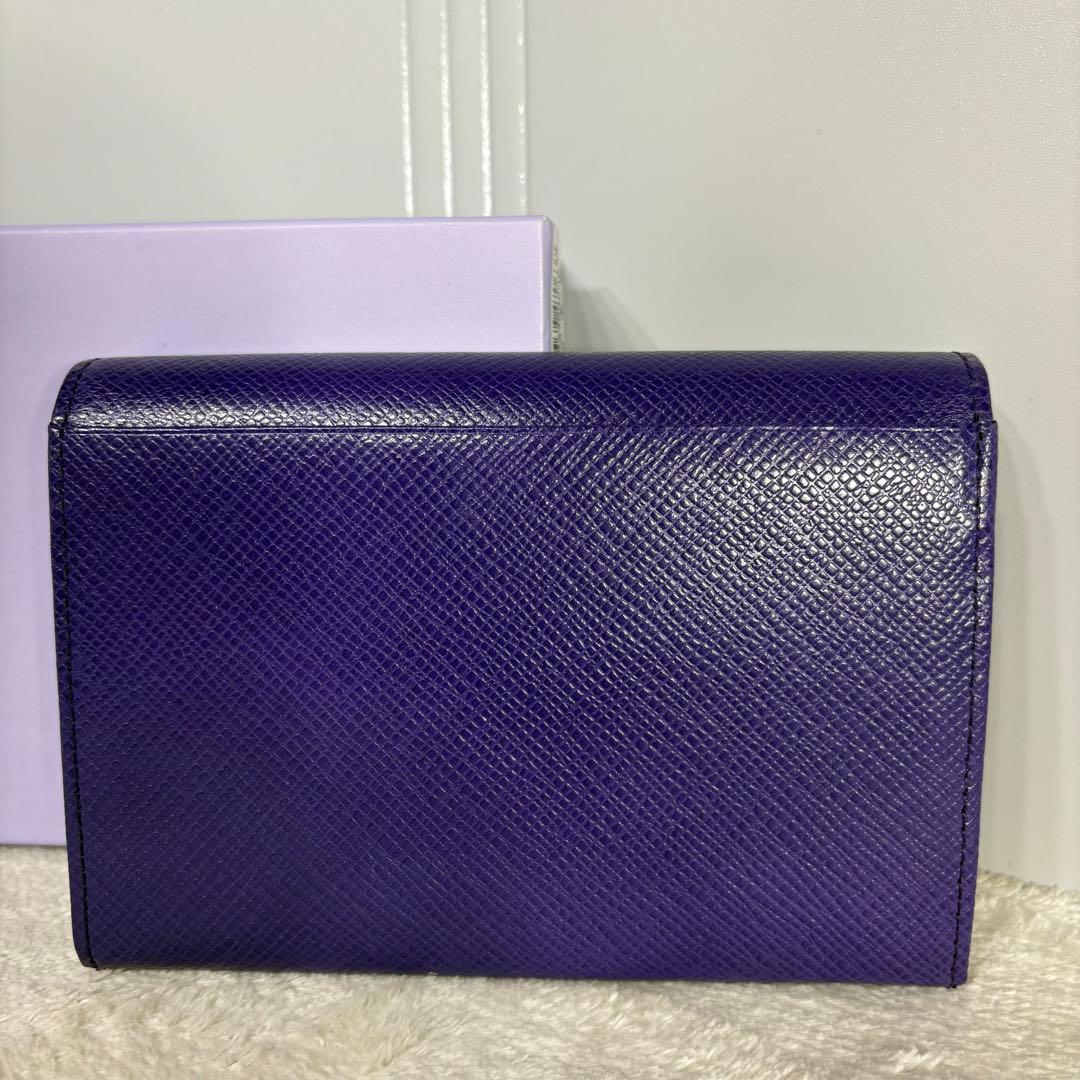 新品未使用　Paul Smith 財布 二つ折り レザー　パープル