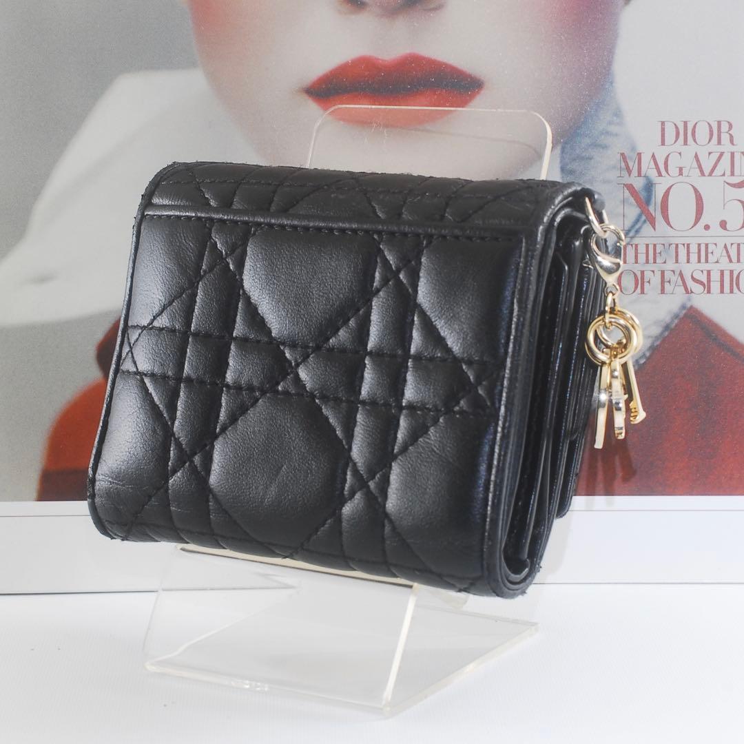 ＊Lady Dior＊ディオール＊ラムスキン＊ロータスウォレット＊カナージュ