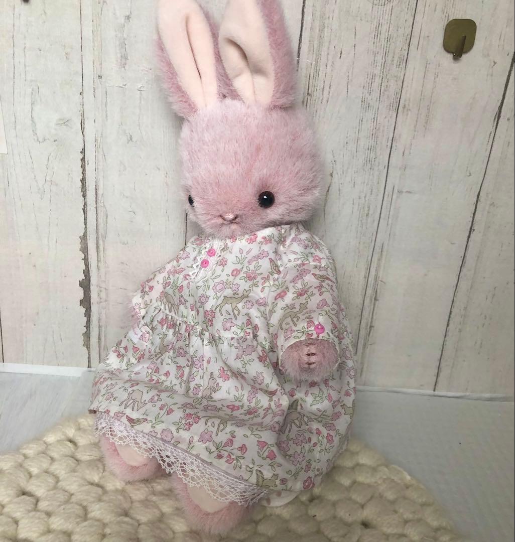 ハンドメイド　ピンクライオンラビットちゃん　ガーリードレス