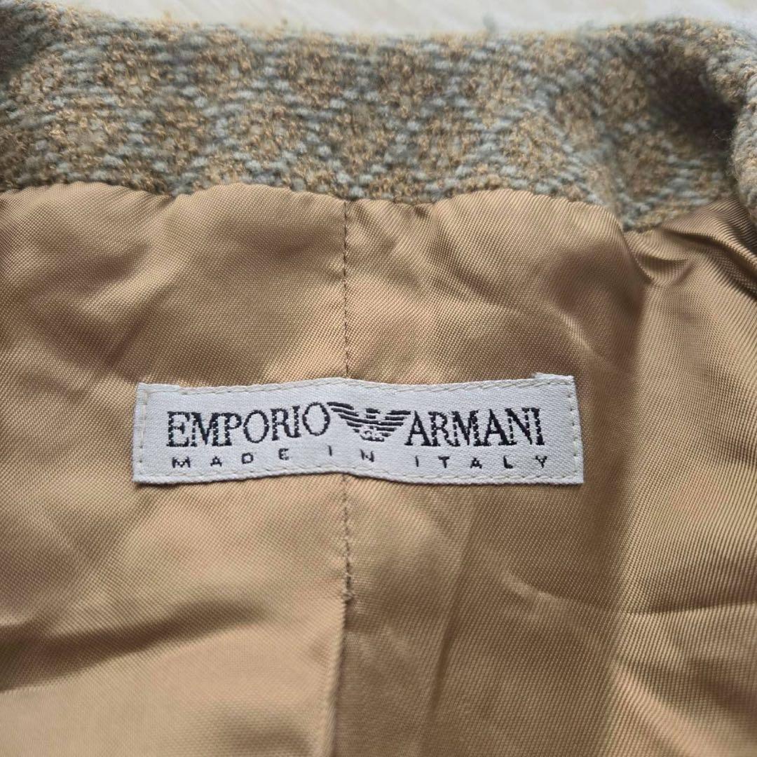 【EMPORIO ARMANI アルマーニ】 ノーカラージャケット 38