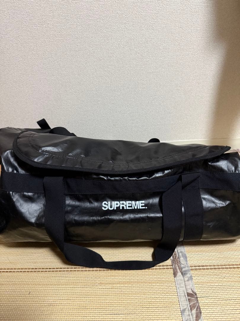 SUPREME ブラック ボストンバッグ