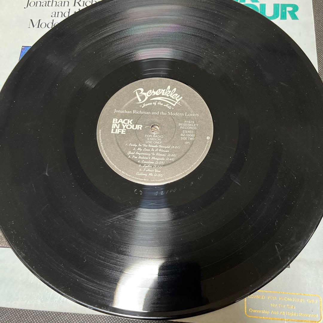 プロモ盤　Jonathan Richman Back In Your Life