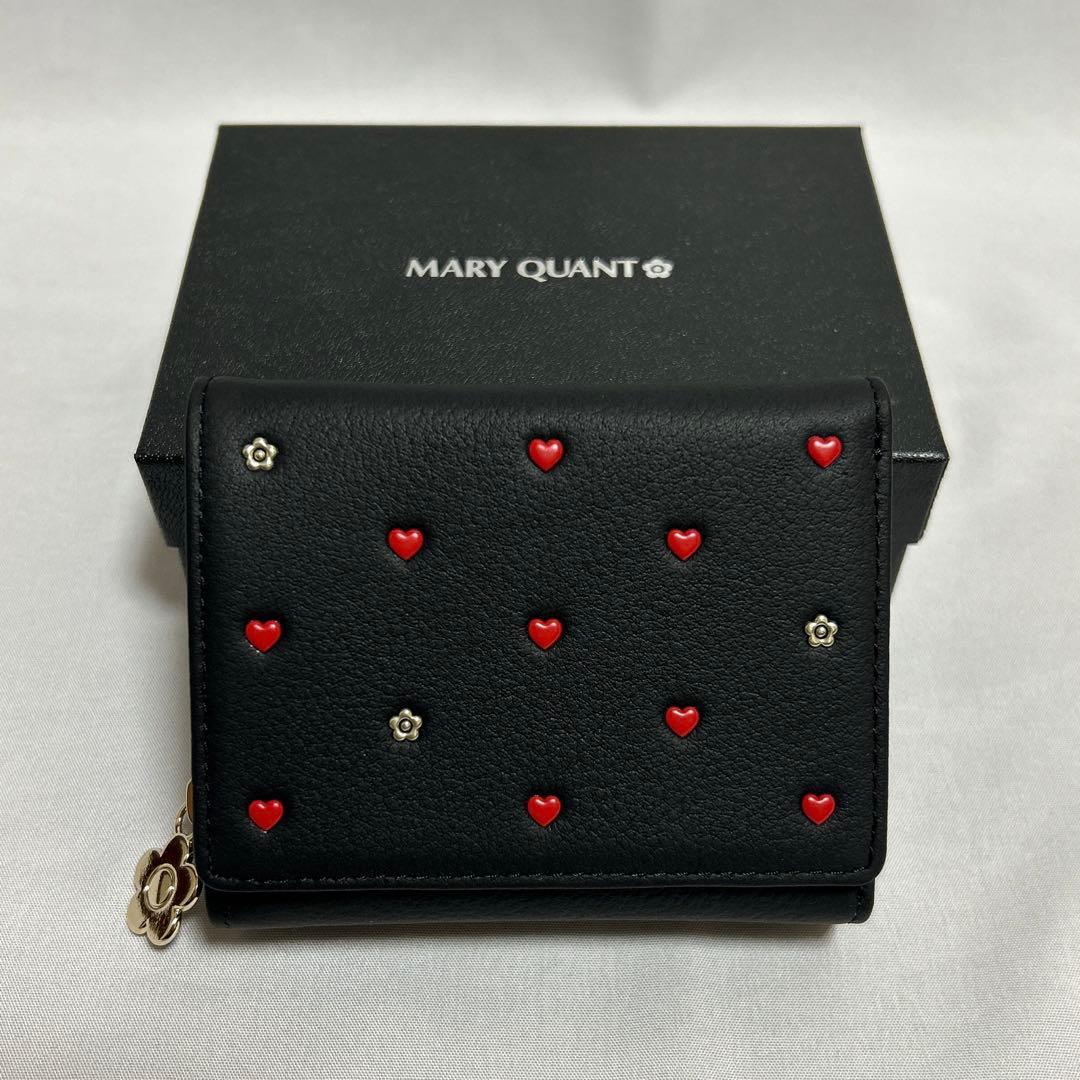 新品 MARY QUANT ハートフロート ミニウォレット ミニ財布 折り財布