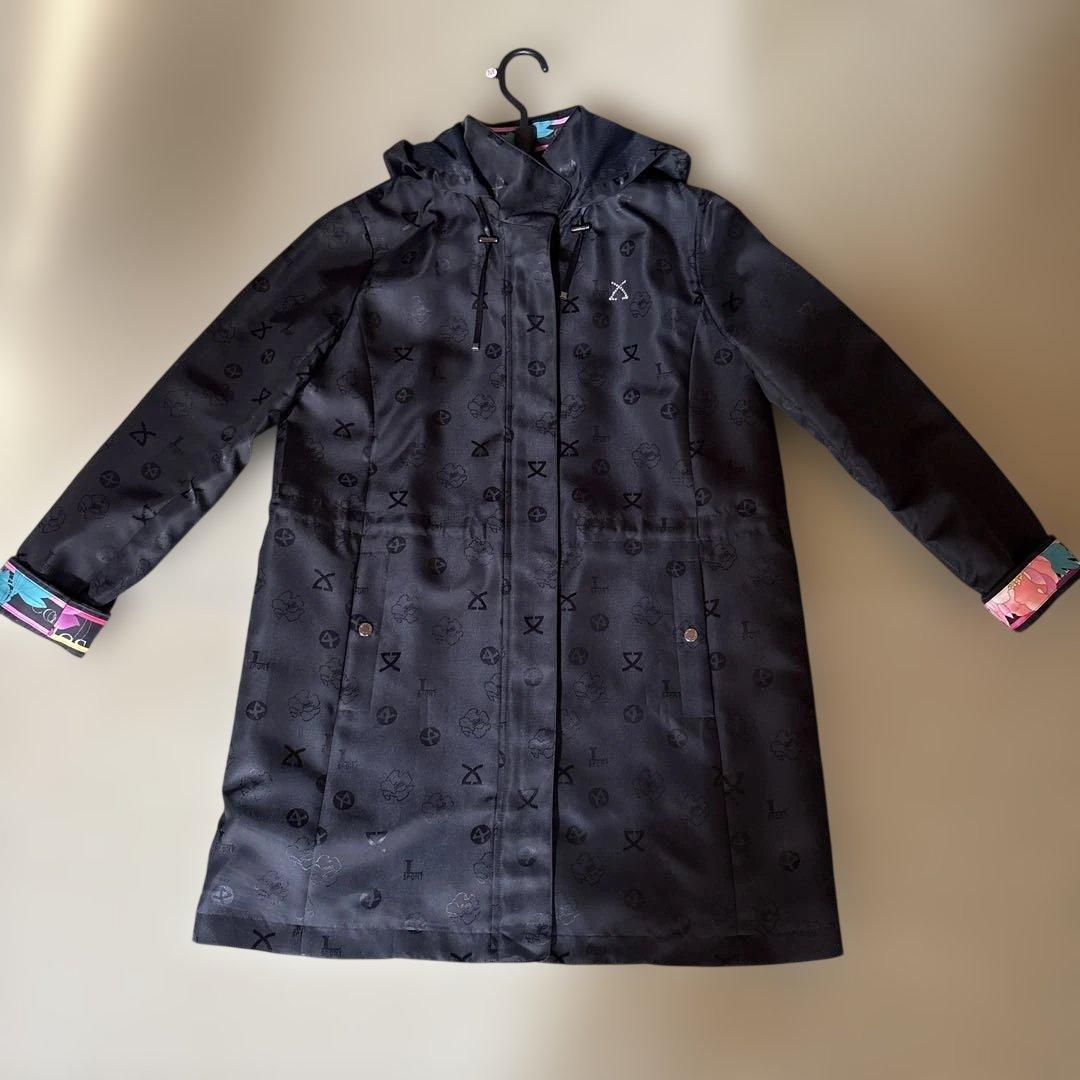 LEONARD SPORT ブラックトレンチコート 38