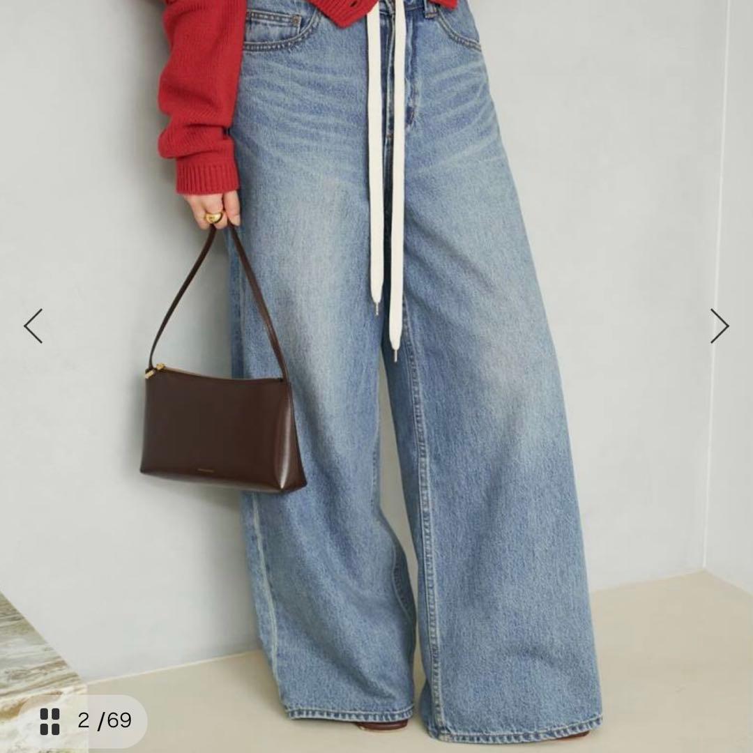 Plage R’IAM SUPER LOOSE デニム 34 サックスブルー