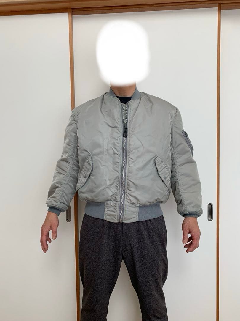 MA-1 GOLDEN MFG 80s シルバー アメリカ製 ビンテージ