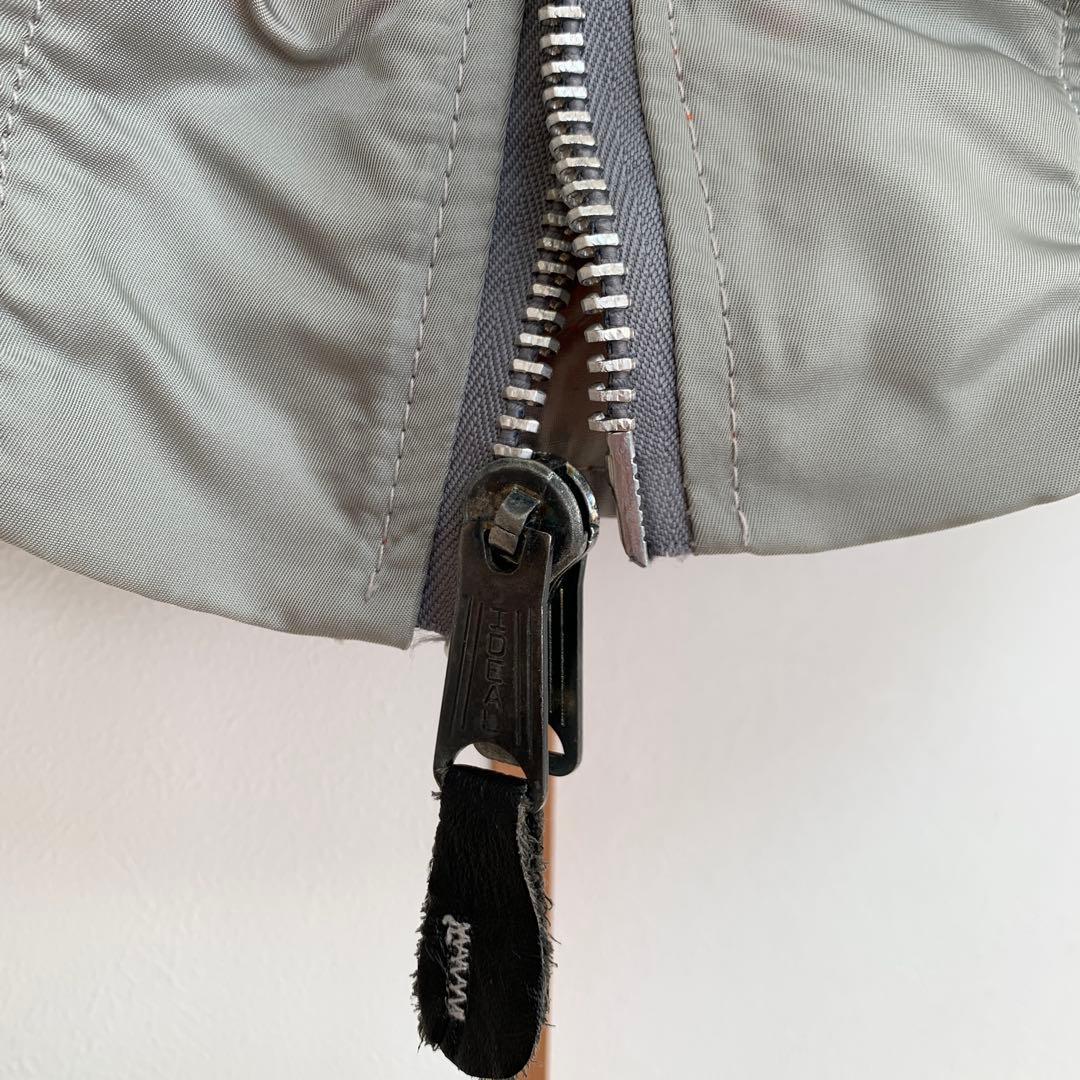 MA-1 GOLDEN MFG 80s シルバー アメリカ製 ビンテージ
