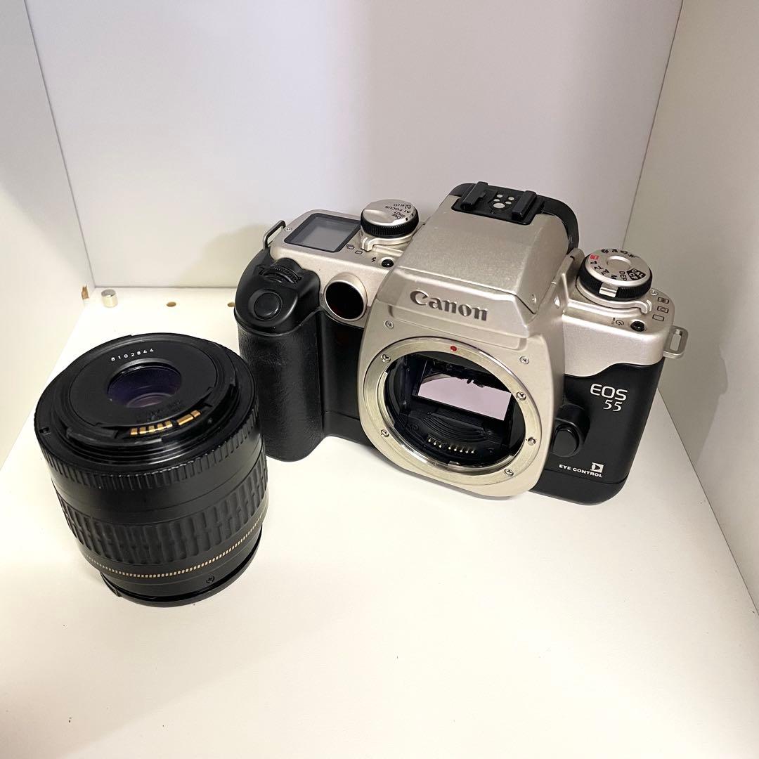 ☆ジャンク品 Canon EOS 55 フィルム一眼レフカメラ レンズセット