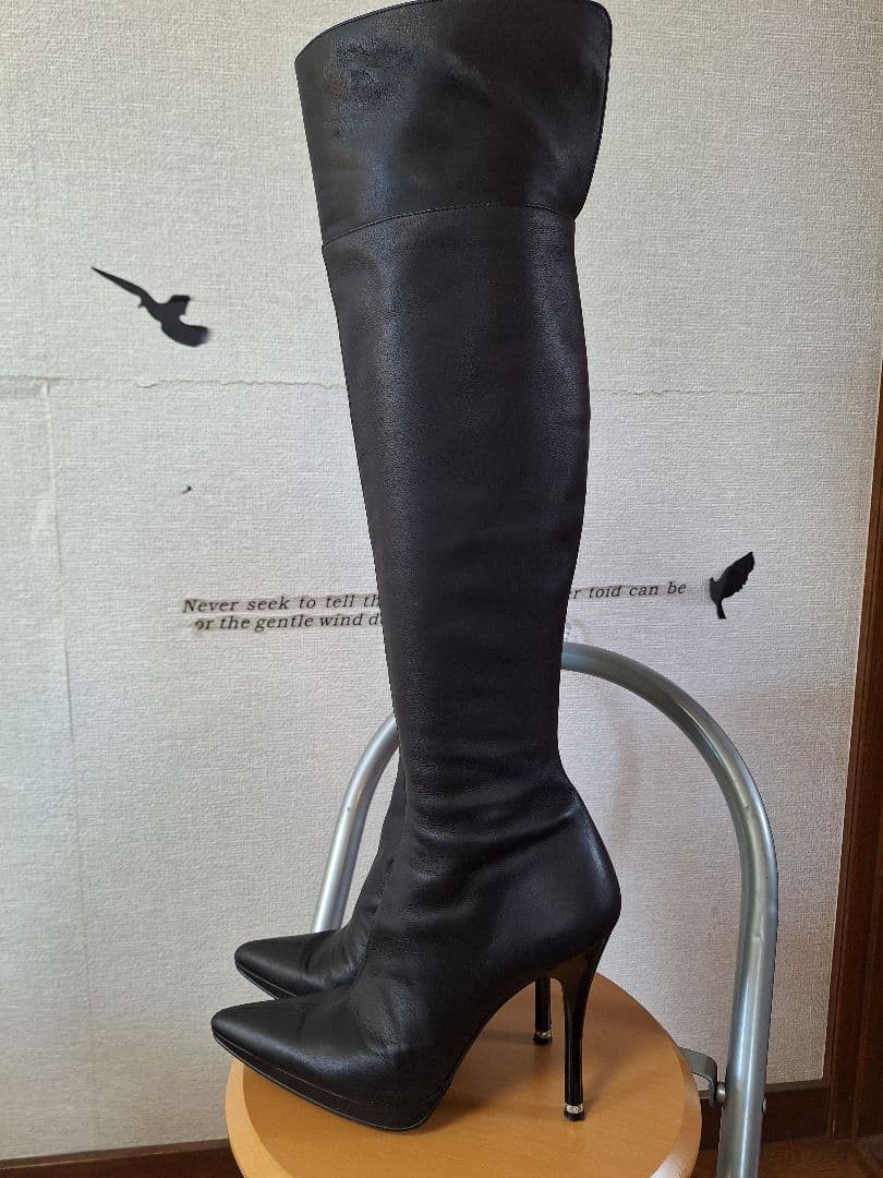美品 COMEX ニーハイブーツ黒 L 24.5㎝ 5632