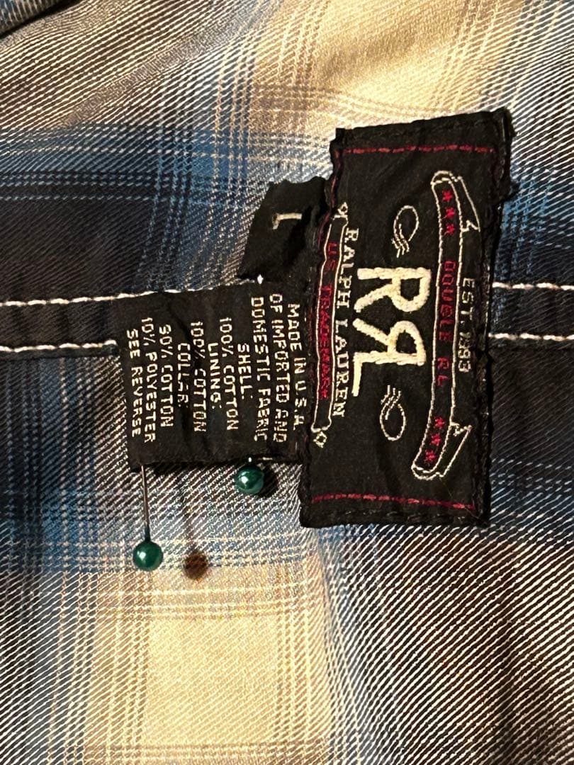 【USA製】三つ星 RRL デニムカバーオール 実寸XL相当 チョアコート