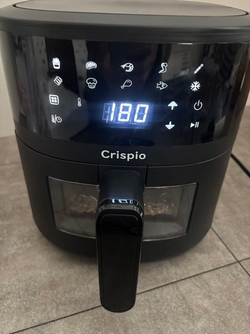 新品 Crispio ノンフライヤー 4.5L 大容量 レシピ集 紙トレー付き