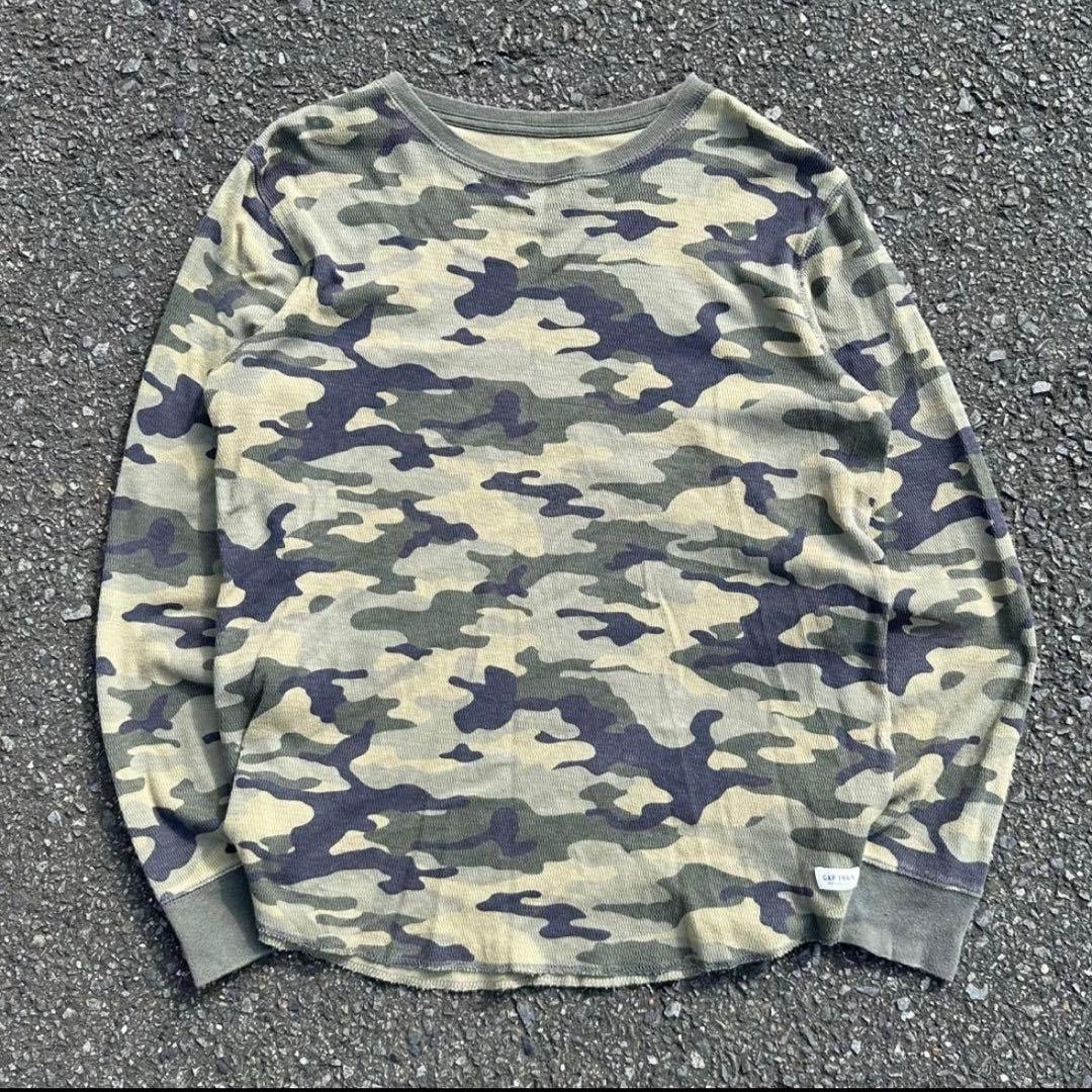 【GAP】サーマル ワッフル ロンt カモ　迷彩　GAP KIDS