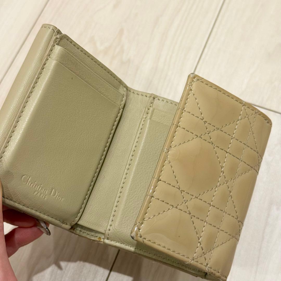 Dior ディオール ロータスウォレット パテントカーフスキン 財布 ミニ財布