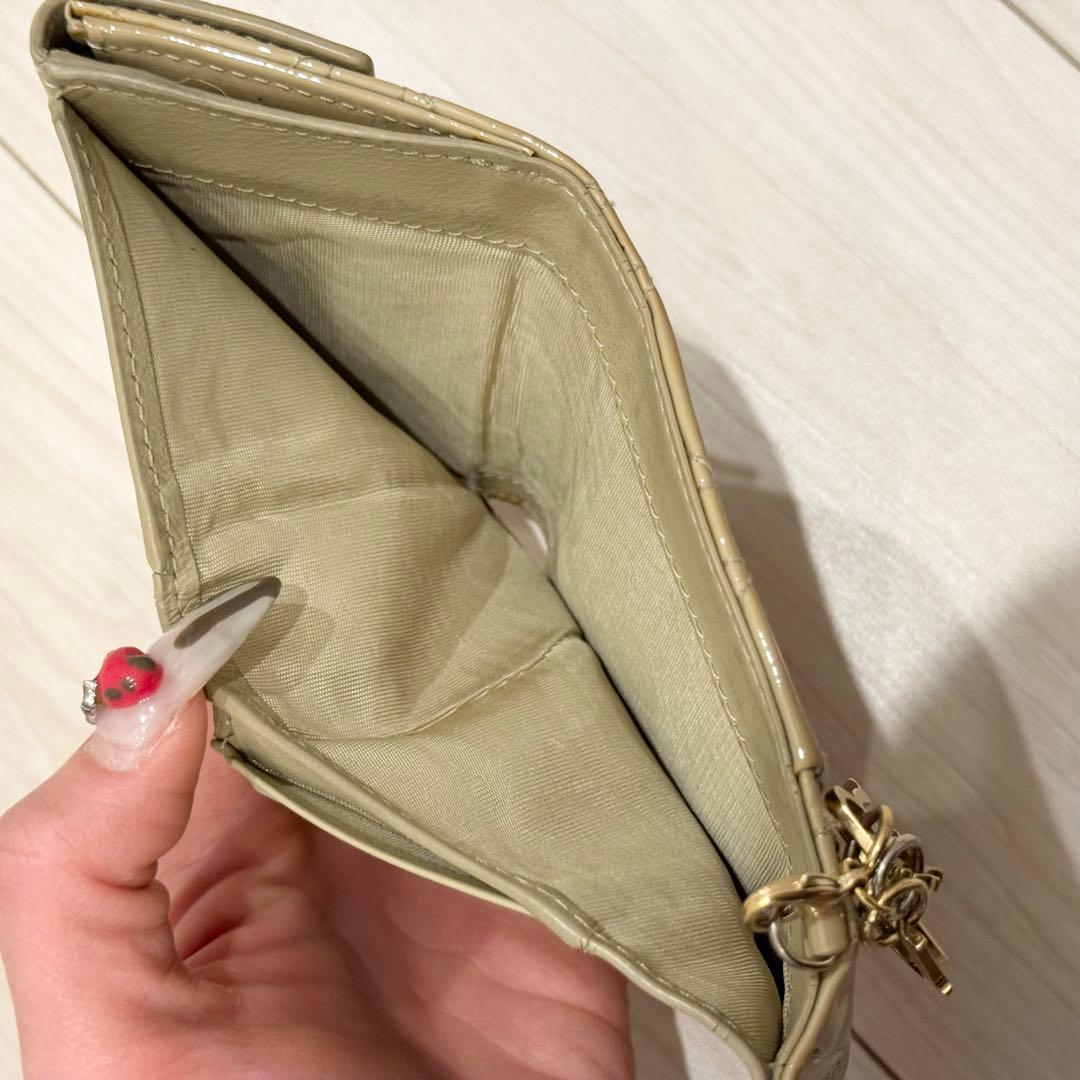 Dior ディオール ロータスウォレット パテントカーフスキン 財布 ミニ財布