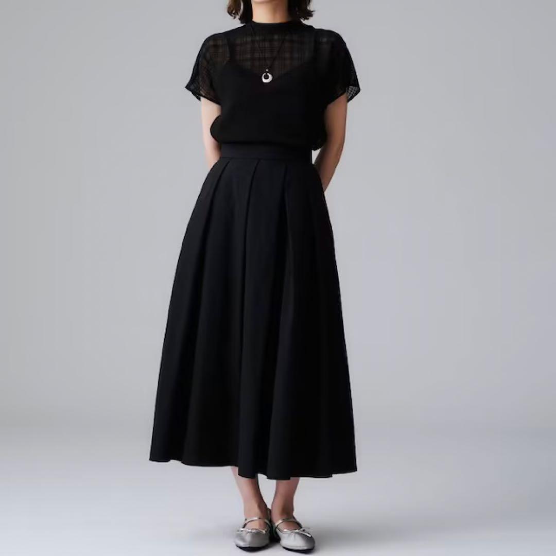 25SS untitled 撥水 大きいサイズ タスランフレアスカート