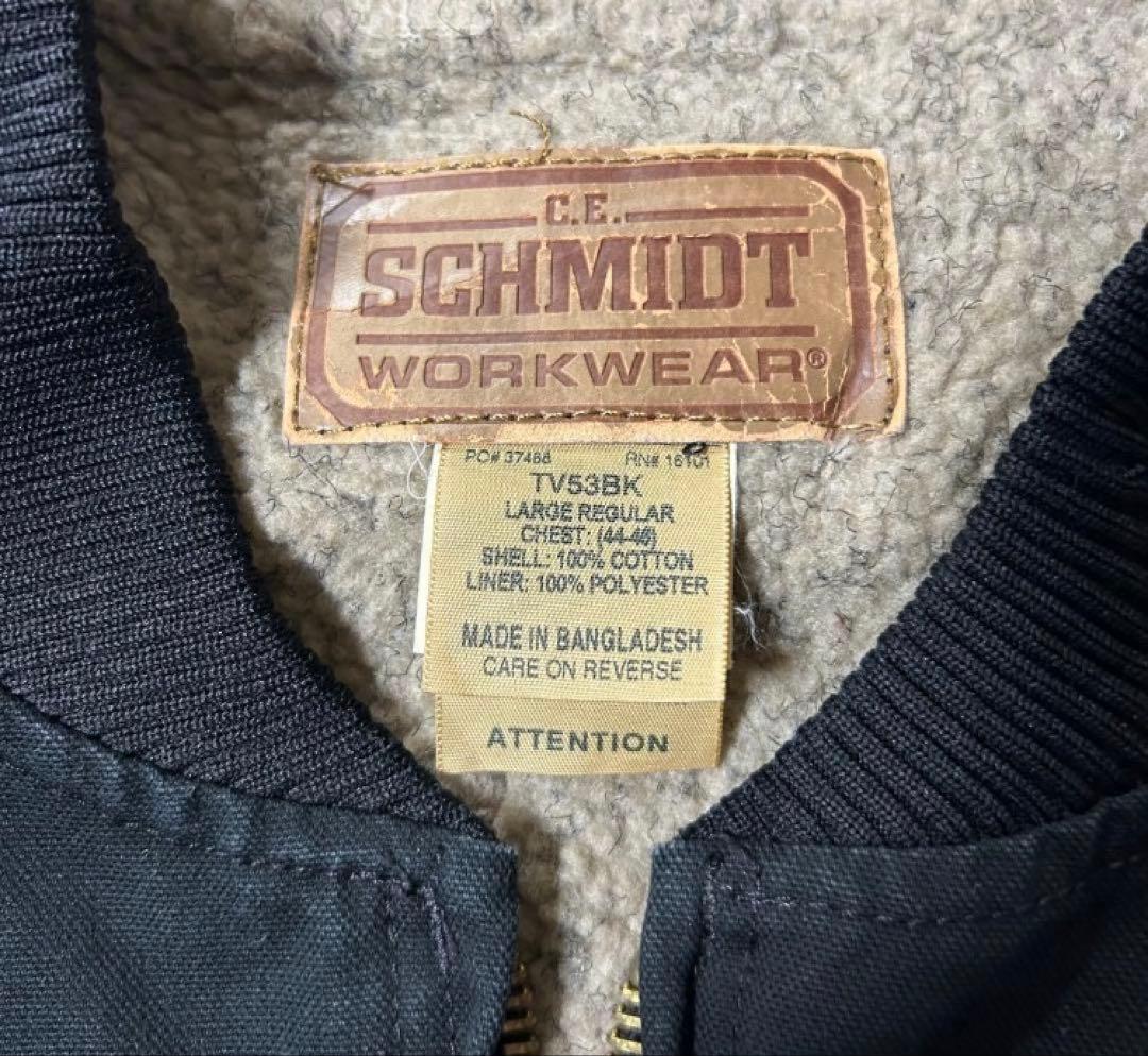 90s 00s SCHMIDT ダックベスト ブラック L ワーク ヴィンテージ