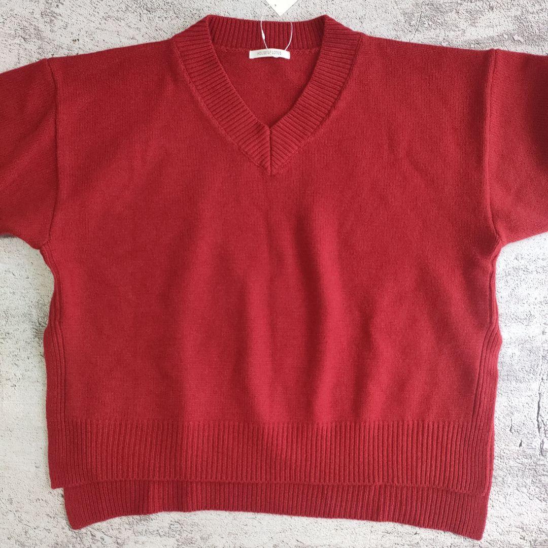 24AW/未使用/HOUSEOFLOTUS/ファインウールVネックプルオーバー