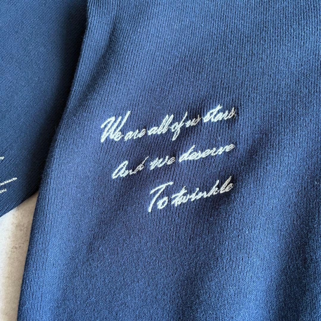 2025✨Loungedress 刺繍KN カーディガン ニット Vネック 紺