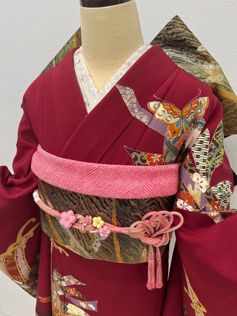 振り袖　フルセット　別誂長襦袢　成人式　金彩加工　刺繍入り　後藤久美子　819