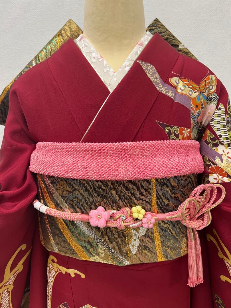 振り袖　フルセット　別誂長襦袢　成人式　金彩加工　刺繍入り　後藤久美子　819