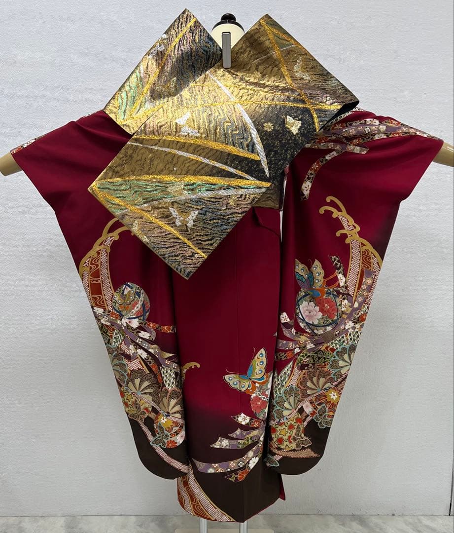 振り袖　フルセット　別誂長襦袢　成人式　金彩加工　刺繍入り　後藤久美子　819