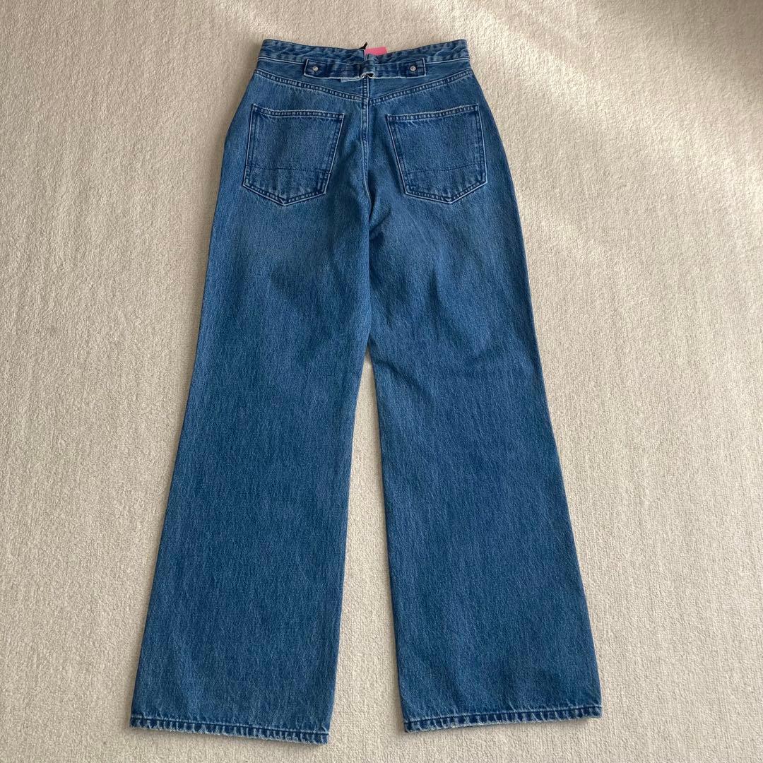 専用　新品 定価3万 woadblue ハイウエスト セミワイド フレアデニム