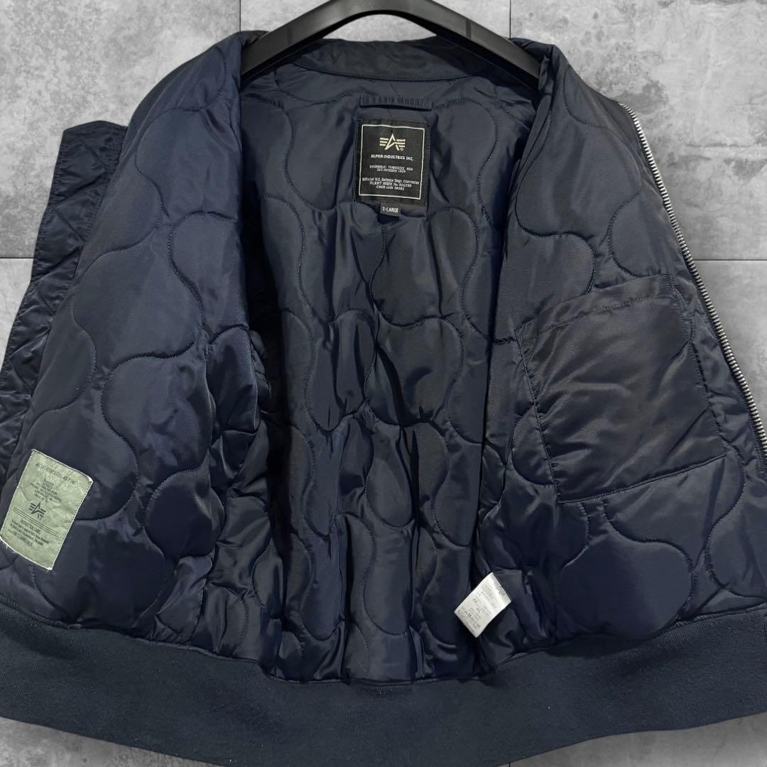 美品‼️ アルファ CWU-45 XL ネイビー フライトジャケット MA-1