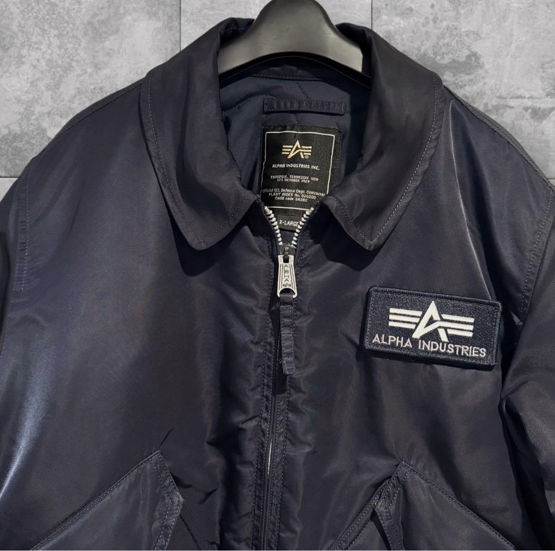美品‼️ アルファ CWU-45 XL ネイビー フライトジャケット MA-1