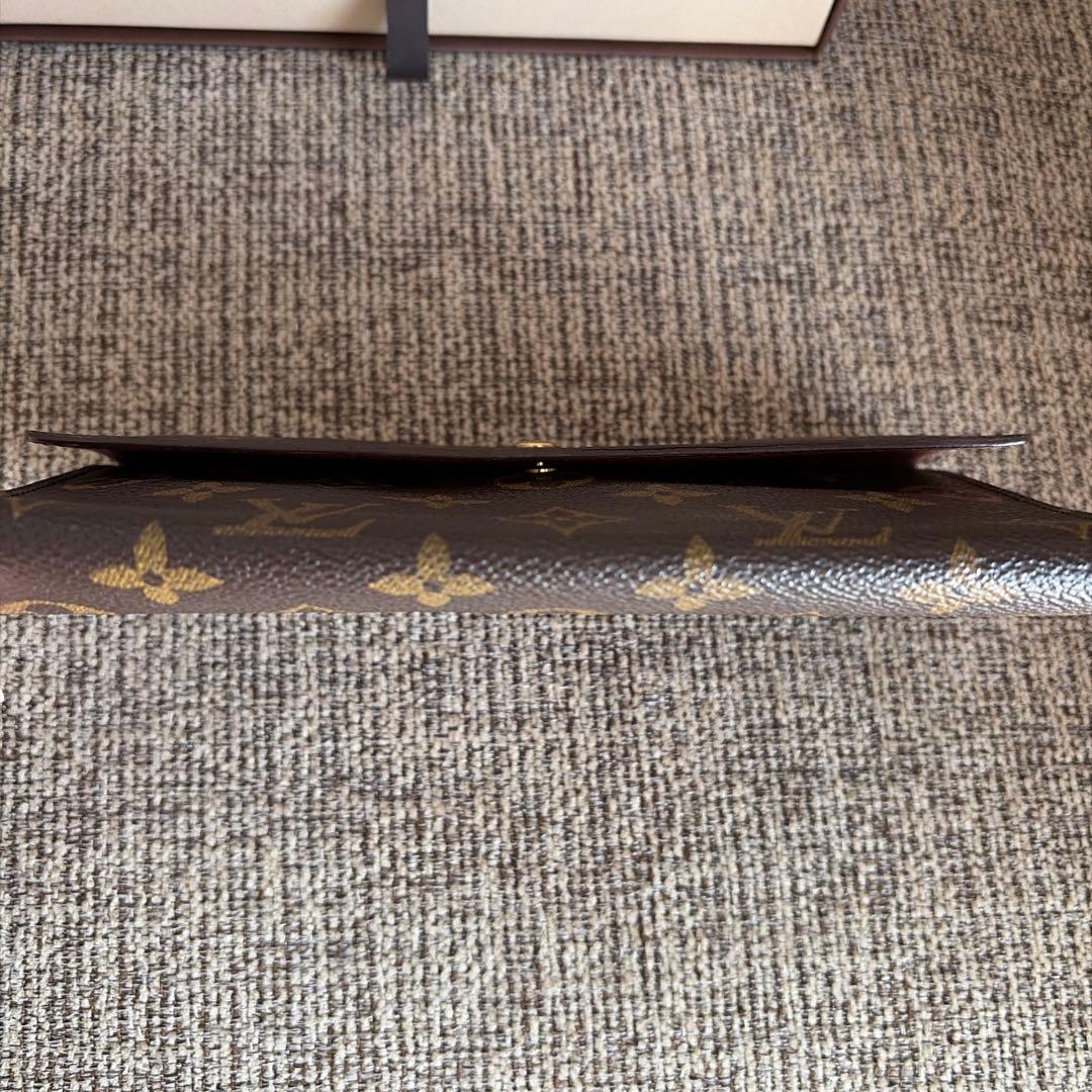 J035 ルイヴィトン インターナショナル 三つ折り財布 モノグラム ブラウン
