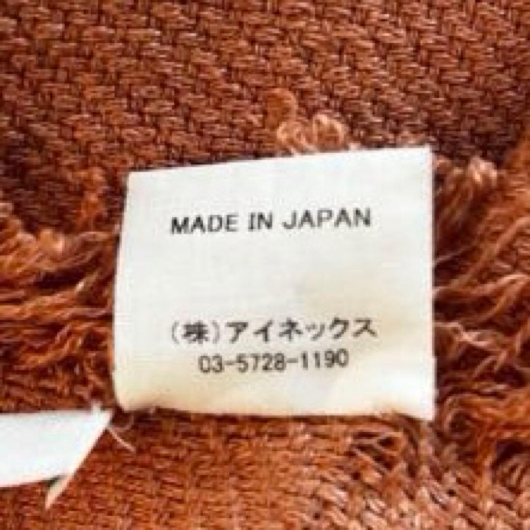 アソースメレ ヘンプ100% ストール 大判 日本製　テラコッタ