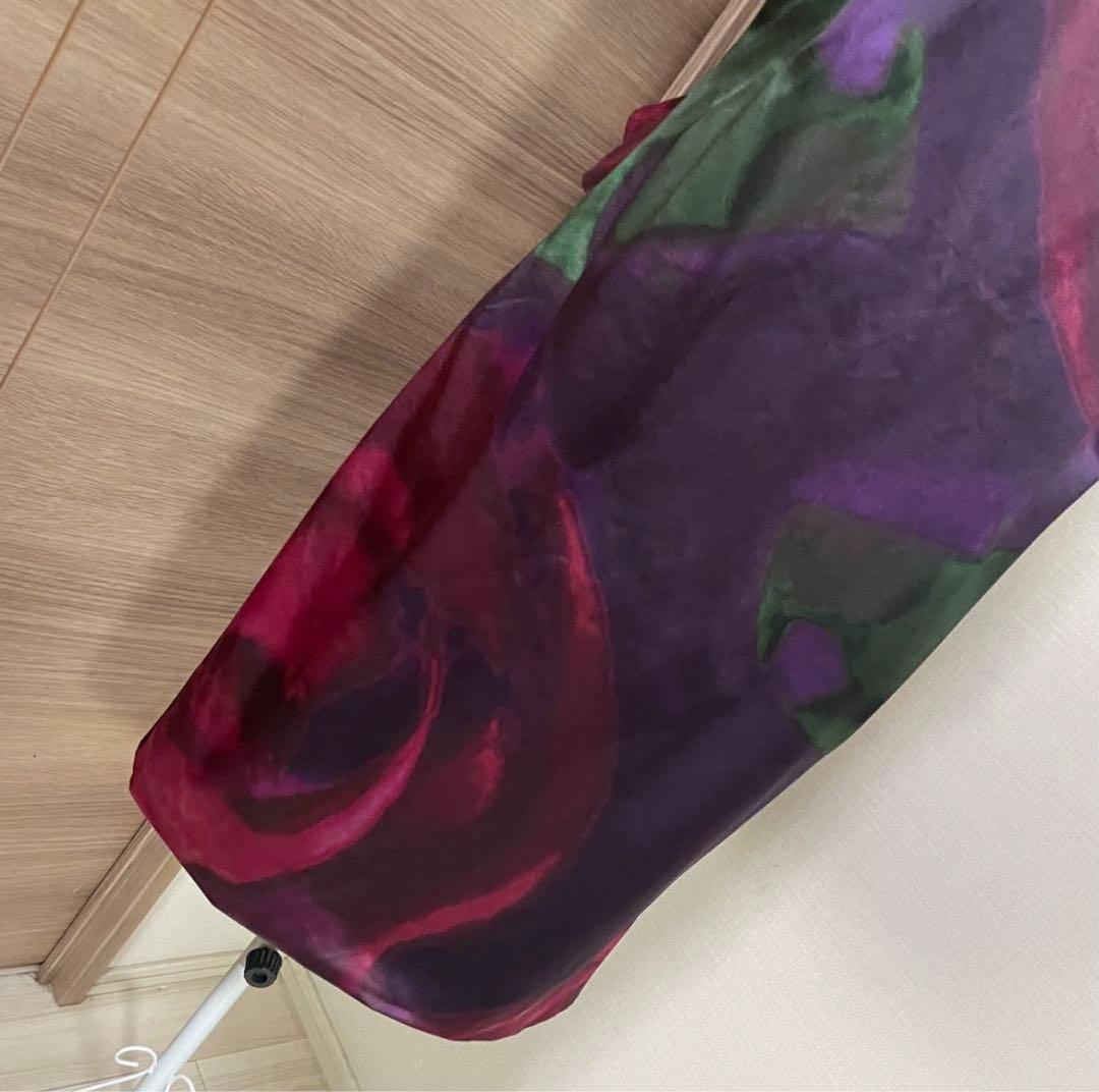 美品☆グレースコンチネンタル☆☆ワンピース☆38☆花柄☆バックフリル