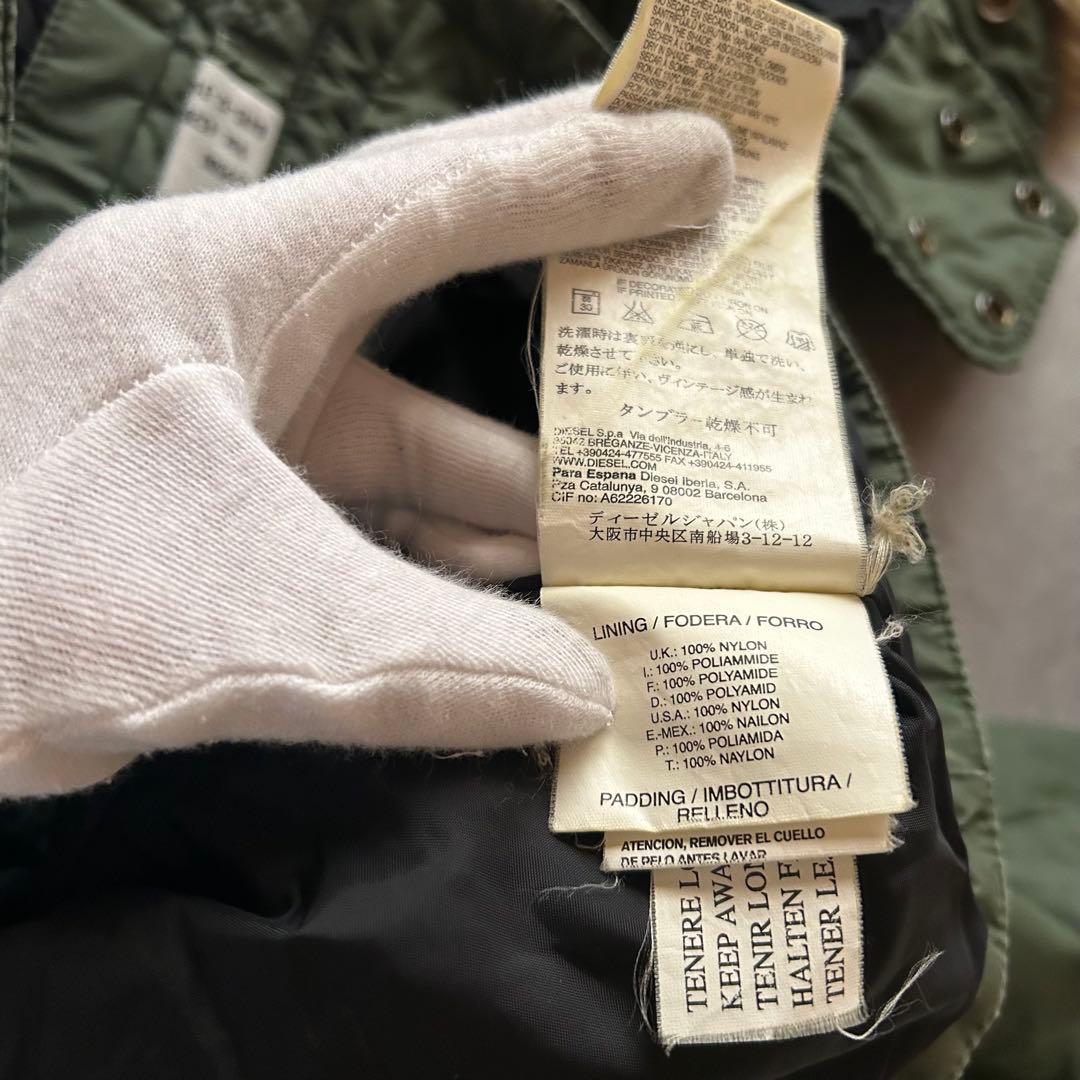 ジャケット・アウター diesel grunge fur military jacket khaki