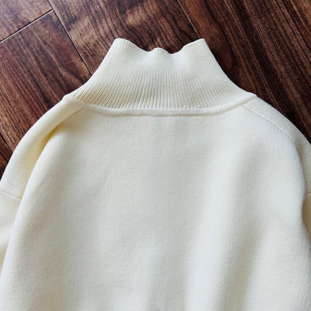 美品 ADAM ET ROPE ショートジャカードドライバーズニット