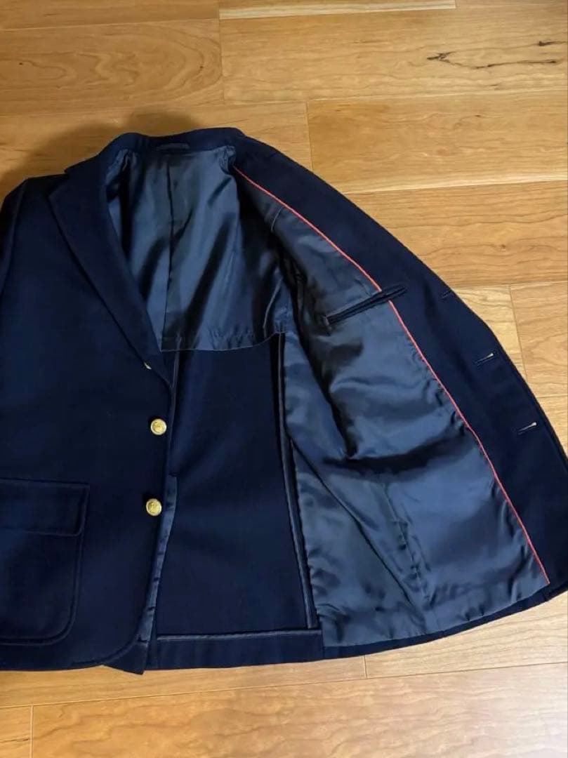 J.PRESS ブレザー 金ボタン 段返り3つボタン 紺ブレ