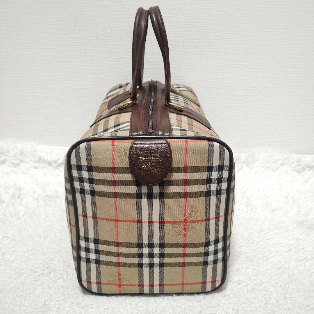 BURBERRY バーバリー ボストンバッグ ノバチェック 大容量 鍵付き
