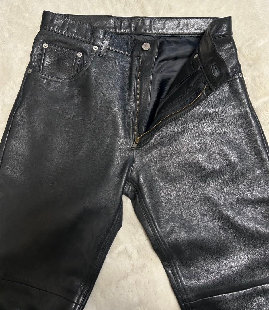 WINDARMOR/ウィンドアーマー/レザーパンツ/size82/黒