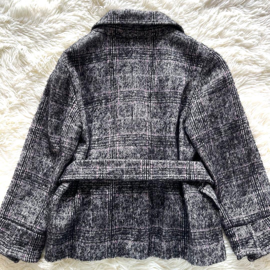 Max Mara Studio アルパカ　モヘヤ混　ジャケット　チェック　38
