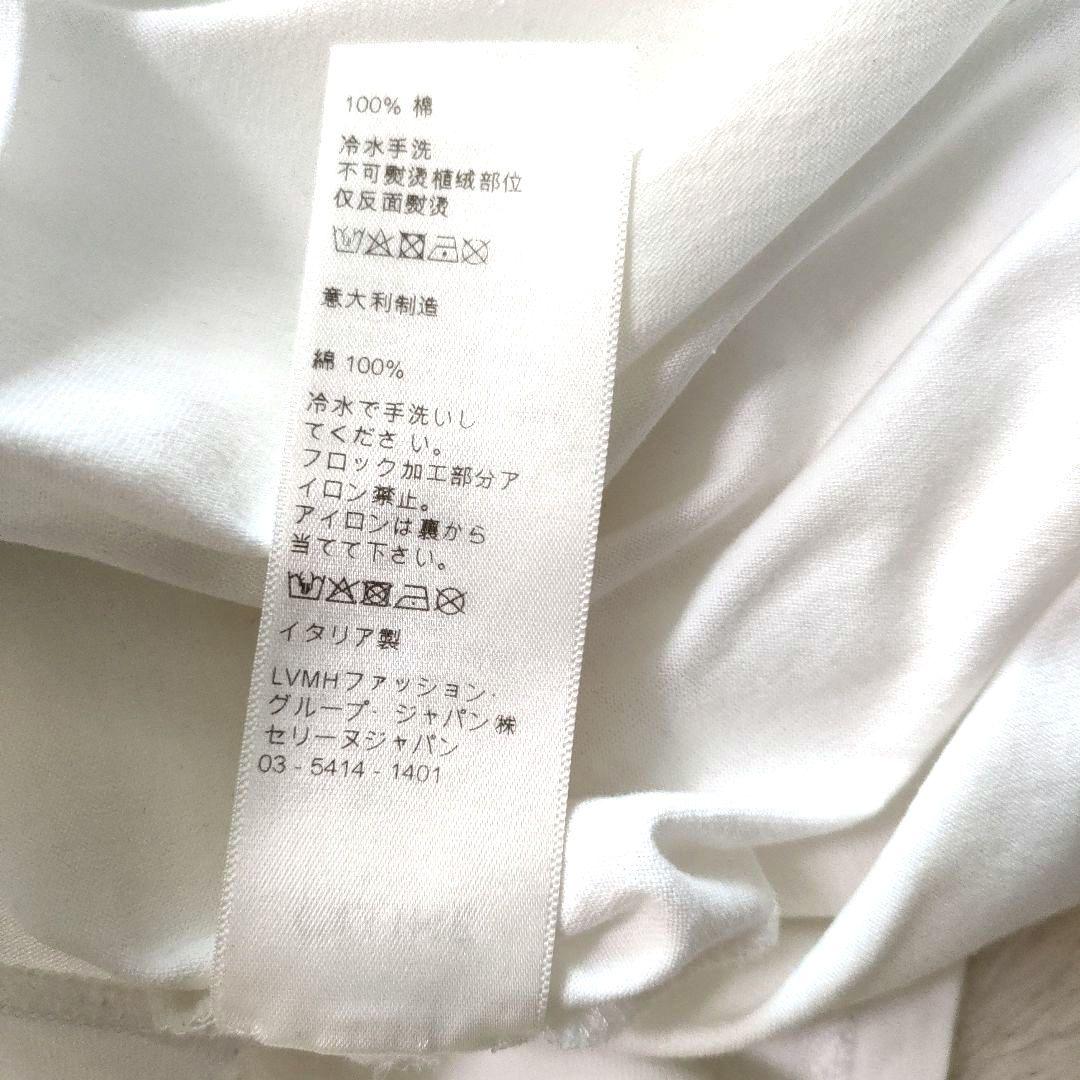 セリーヌ LADY WITH CRYSTAL BALL Tシャツ ホワイト S