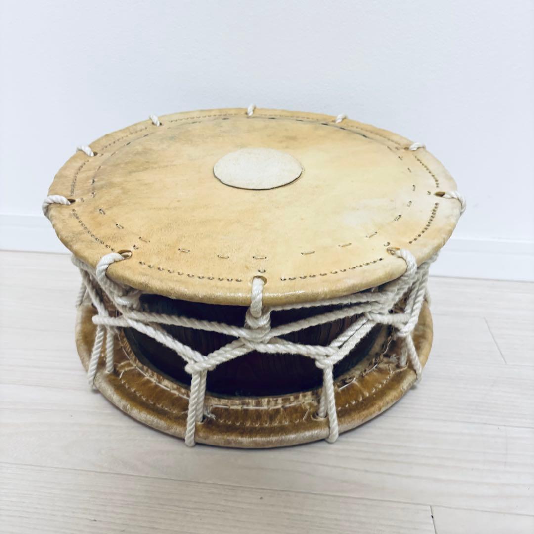 和太鼓 締太鼓 　佐藤栄吉商店 和太鼓 直径35cm（約1尺1寸）良音 両面補強