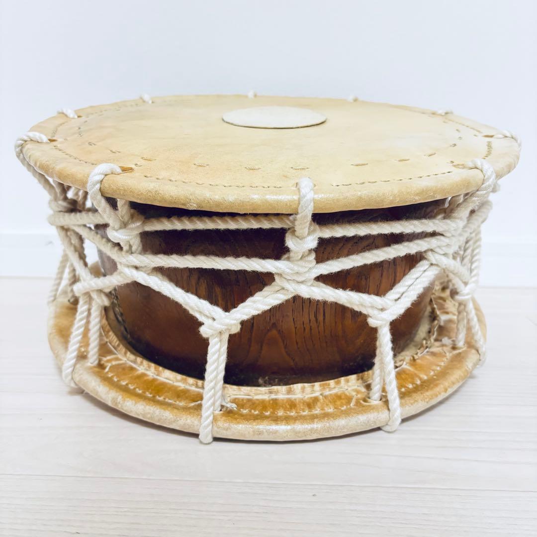 和太鼓 締太鼓 　佐藤栄吉商店 和太鼓 直径35cm（約1尺1寸）良音 両面補強