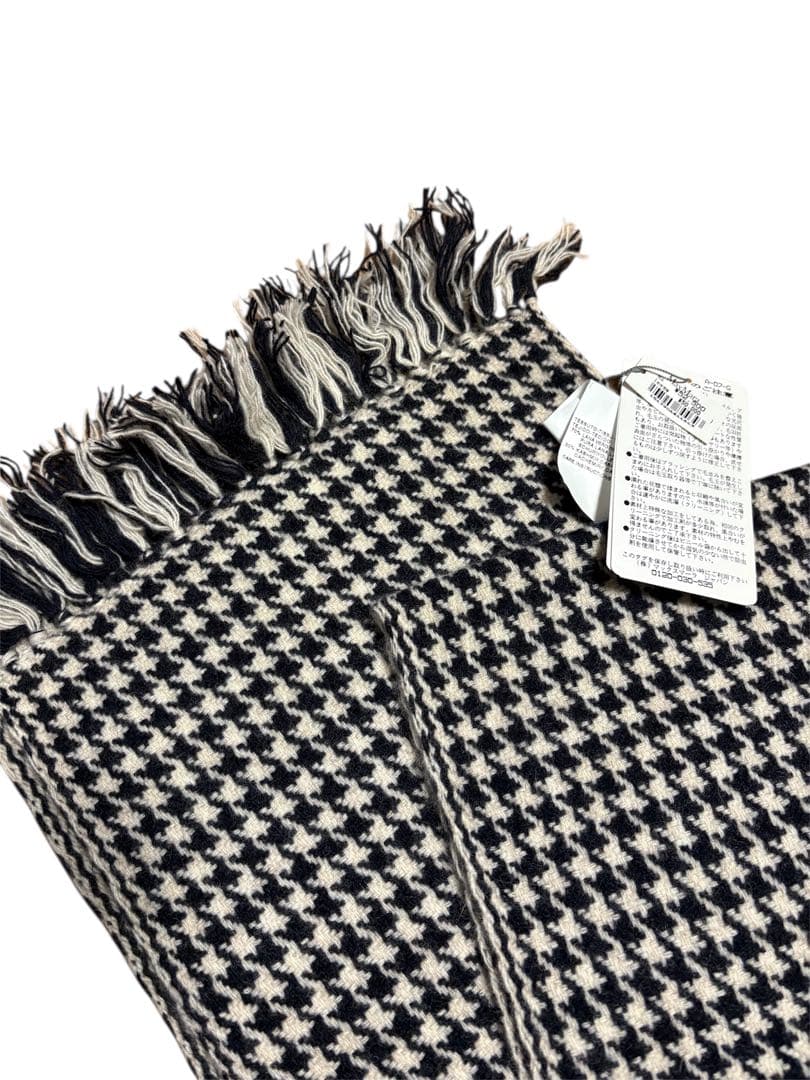 【新品タグ付】MaxMara カシミヤ混 千鳥格子 マフラー イタリア製
