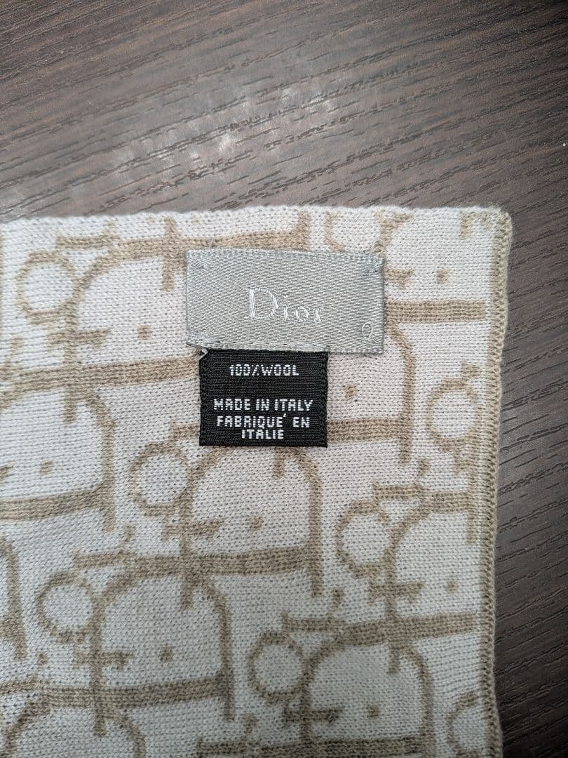 Dior ディオール トロッター柄 マフラー ウール100%